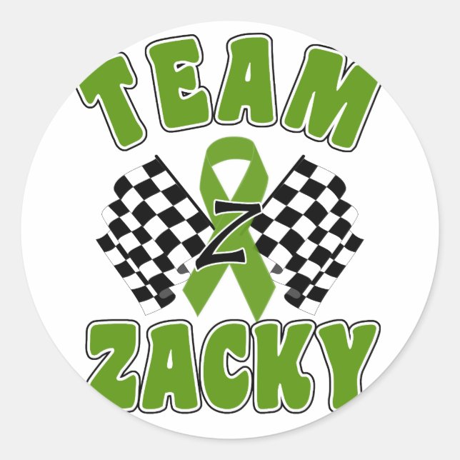 Team Zacky Classic Round Sticker (Front)