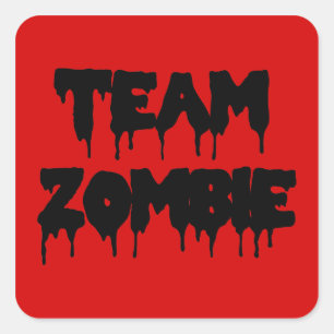Team Zombie Square Sticker