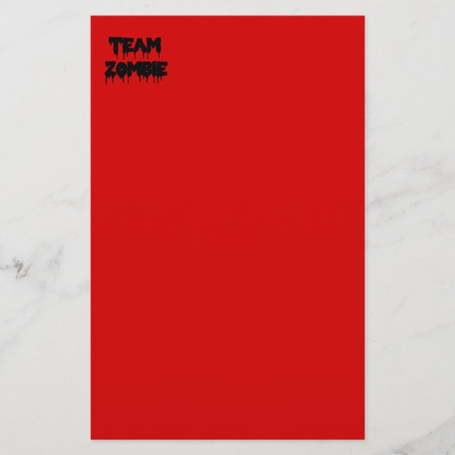 Team Zombie Stationery (Front)
