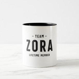 Team Zora Lifetime Member Personalised Name Two-Tone Coffee Mug