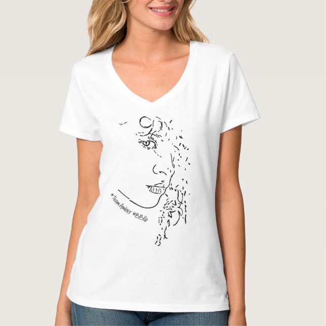 #TeamAmber Women's Nano V-Neck Tee (Front)