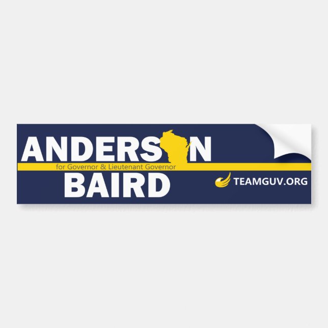 TeamGuv – Anderson / Baird Bumper Sticker (Front)