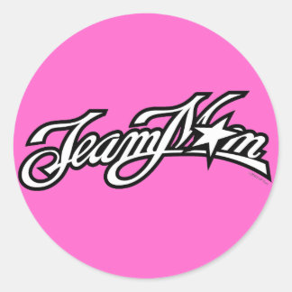 TeamMom Black Logo Classic Round Sticker