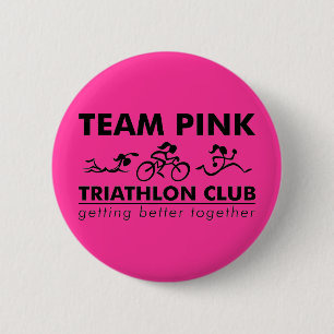 TeamPink Rectangle Logo 6 Cm Round Badge