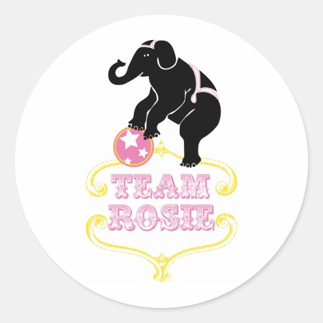 teamrosie_layout classic round sticker (Front)