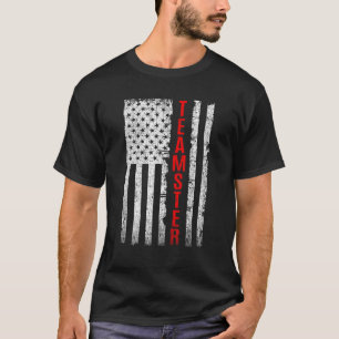 Teamster Proud American Flag Distressed 1 T-Shirt