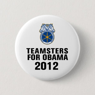Teamsters For Obama 6 Cm Round Badge