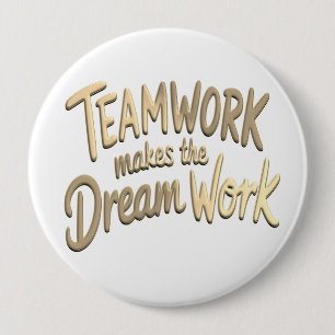 Teamwork 10 Cm Round Badge