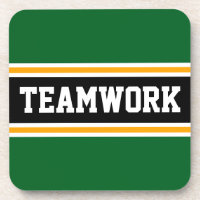 TEAMWORK Athletic Green Black 70s Racing Stripes
