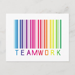Teamwork Barcode 02 Postcard