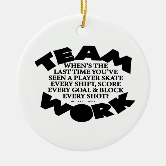 TEAMWORK CERAMIC TREE DECORATION (Front)