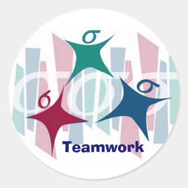 Teamwork Classic Round Sticker (Front)