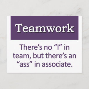 Teamwork Definition Postcard