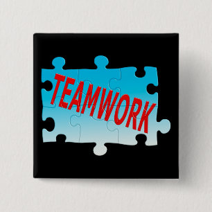 Teamwork Jigsaw Puzzle 15 Cm Square Badge
