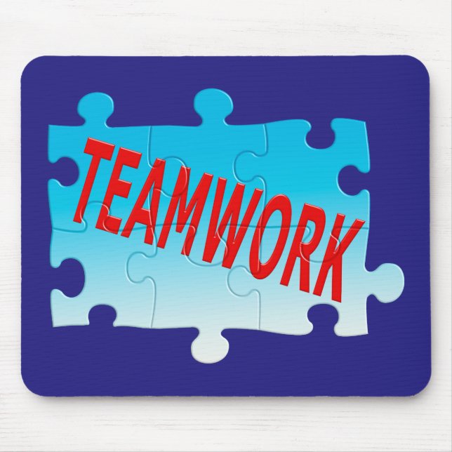 Teamwork Jigsaw Puzzle Mouse Pad (Front)