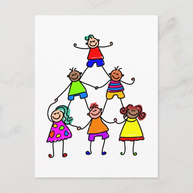 Teamwork Kids Postcard (Front)