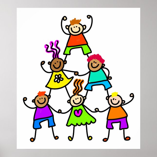 Teamwork Kids Poster (Front)