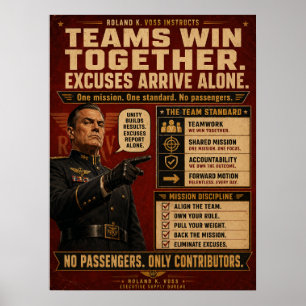Teamwork Motivation Poster Roland K. Voss