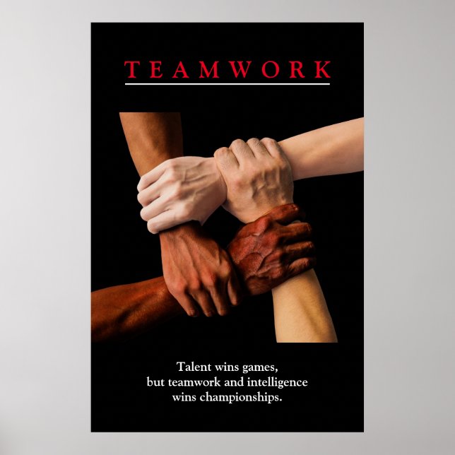 Teamwork Motivational Inspirational Poster (Front)