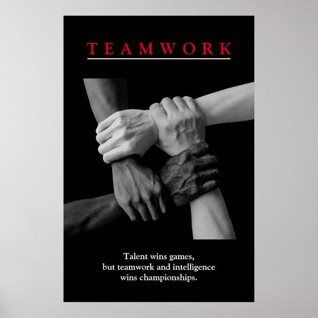 Teamwork Motivational Inspirational Poster (Front)