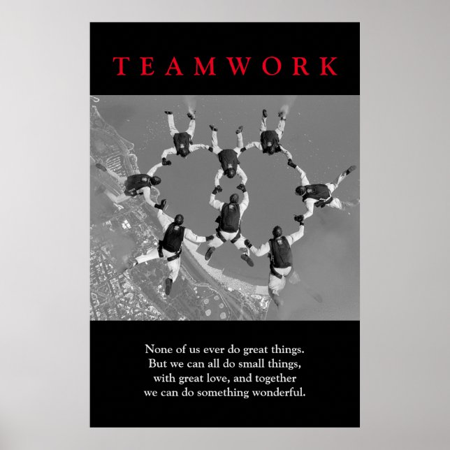 Teamwork Motivational Inspirational Poster (Front)