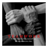 Teamwork Motivational Inspirational Quote Hands