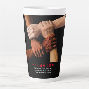 Teamwork Motivational Inspirational Quote Latte Mug