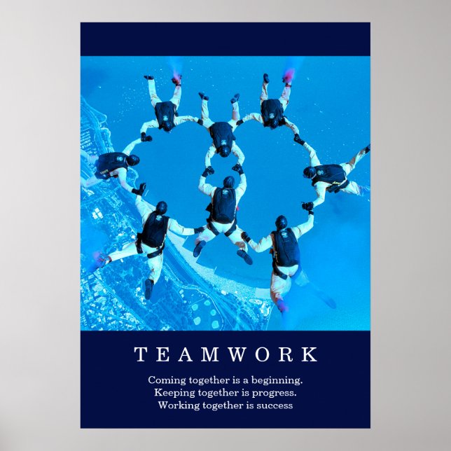 Teamwork Motivational Inspirational Quote Poster (Front)
