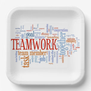 TEAMWORK PAPER PLATE