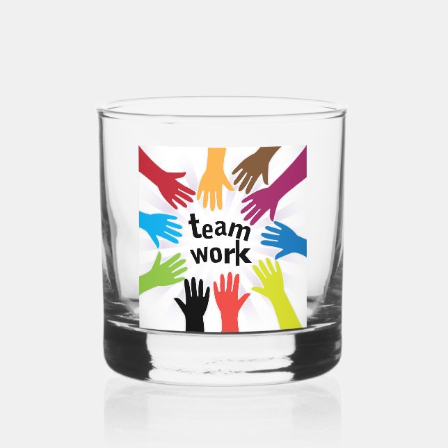 TeamWork Whiskey Glass (Front)