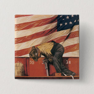 Teamwork Wins 15 Cm Square Badge