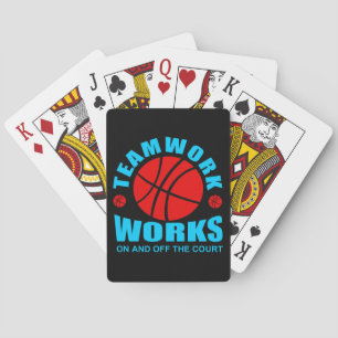Teamwork works on and off the court playing cards