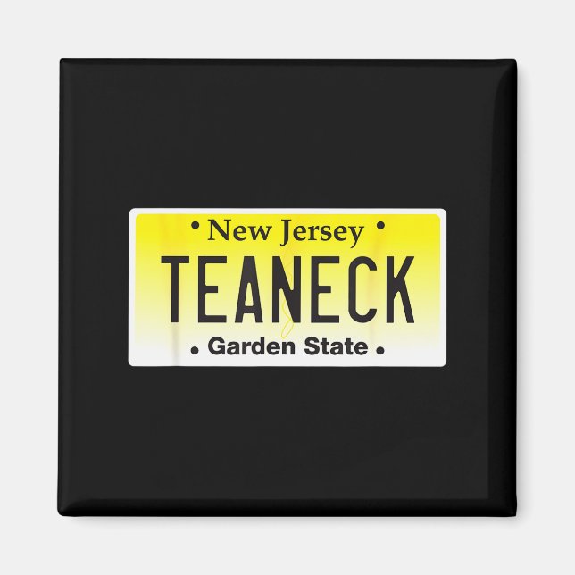 Teaneck New Jersey Hometown Nj License Plate Graph Magnet (Front)
