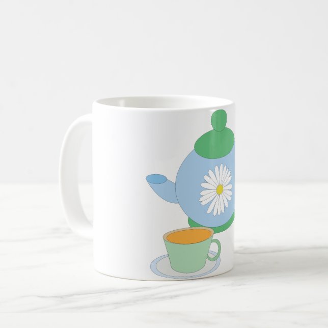 Teapot and cup (Front Left)
