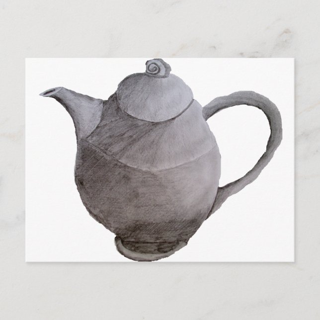 Teapot art illustration kitchen art postcard (Front)