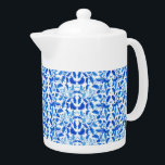 Teapot-Blue Tile<br><div class="desc">This teapot is shown in white with a lovely faux blue tile print.
Medium size shown.
Customise this item or buy as is.
Stock Print
freepik.com</div>