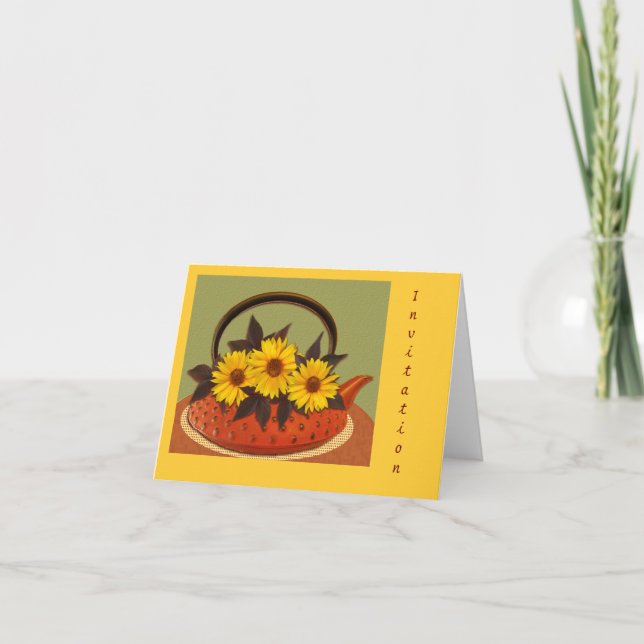 Teapot bouquet card (Front)