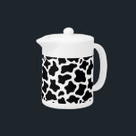 Teapot-Cow Print Teapot<br><div class="desc">This Teapot is shown in white with a cute country cow print.
Small size shown.
Customise this item or buy as is.</div>