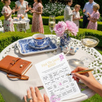 Teapot Find the Guest Bridal Shower Bingo game
