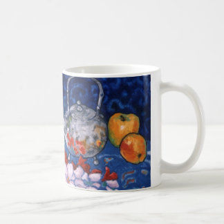 Teapot & gladioli coffee mug