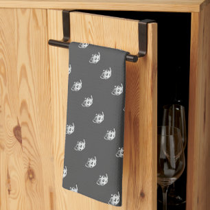 Teapot Gray Tea Towel