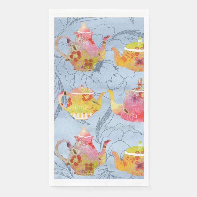 Teapot guest towel napkin (Front)