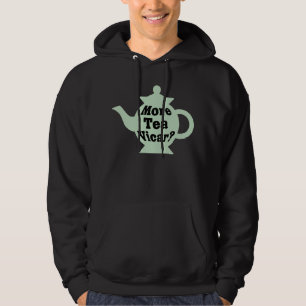Teapot - More tea Vicar? - Black on Light Green Hoodie