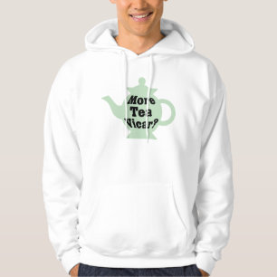 Teapot - More tea Vicar? - Black on Light Green Hoodie