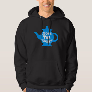 Teapot - More tea Vicar? - Mid Blue and White Hoodie