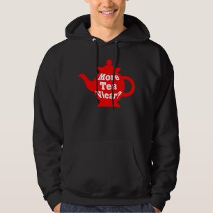 Teapot - More tea Vicar? - Red and White Hoodie