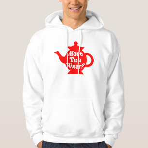 Teapot - More tea Vicar? - Red and White Hoodie