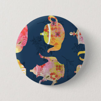 Teapot obsession 6 cm round badge