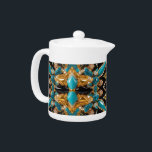 Teapot with Bahamas Colours Design<br><div class="desc">Elevate your tea time with our **Teapot with Bahamas Colours Design**, where tropical vibrancy meets exceptional craftsmanship. Inspired by the stunning hues of the Bahamas, this teapot showcases a breathtaking blend of turquoise and golden tones, evoking the serene beauty of an island paradise. Whether you're serving guests, enjoying a peaceful...</div>