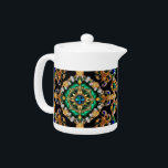 Teapot with Brazilian Colours Design<br><div class="desc">Infuse your tea time with elegance and Brazilian pride with our exclusive teapot featuring a luxurious Brazilian colours design accented with gemstone effects on a dark background! This teapot is more than just a functional piece—it’s a striking celebration of Brazil’s vibrant culture and modern sophistication. The iconic Brazilian flag colours...</div>